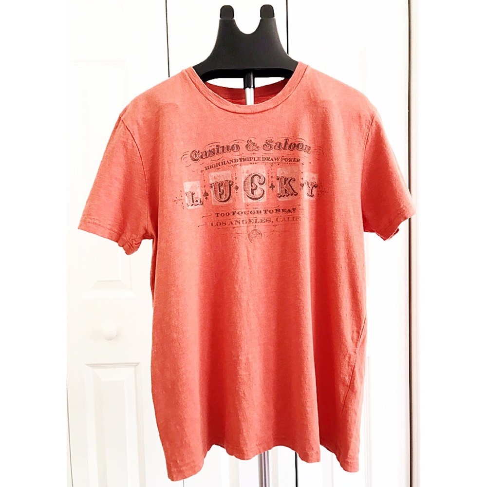 Lucky Brand “Casino & Saloon” Graphic Tee | Size L | 100% Cotton